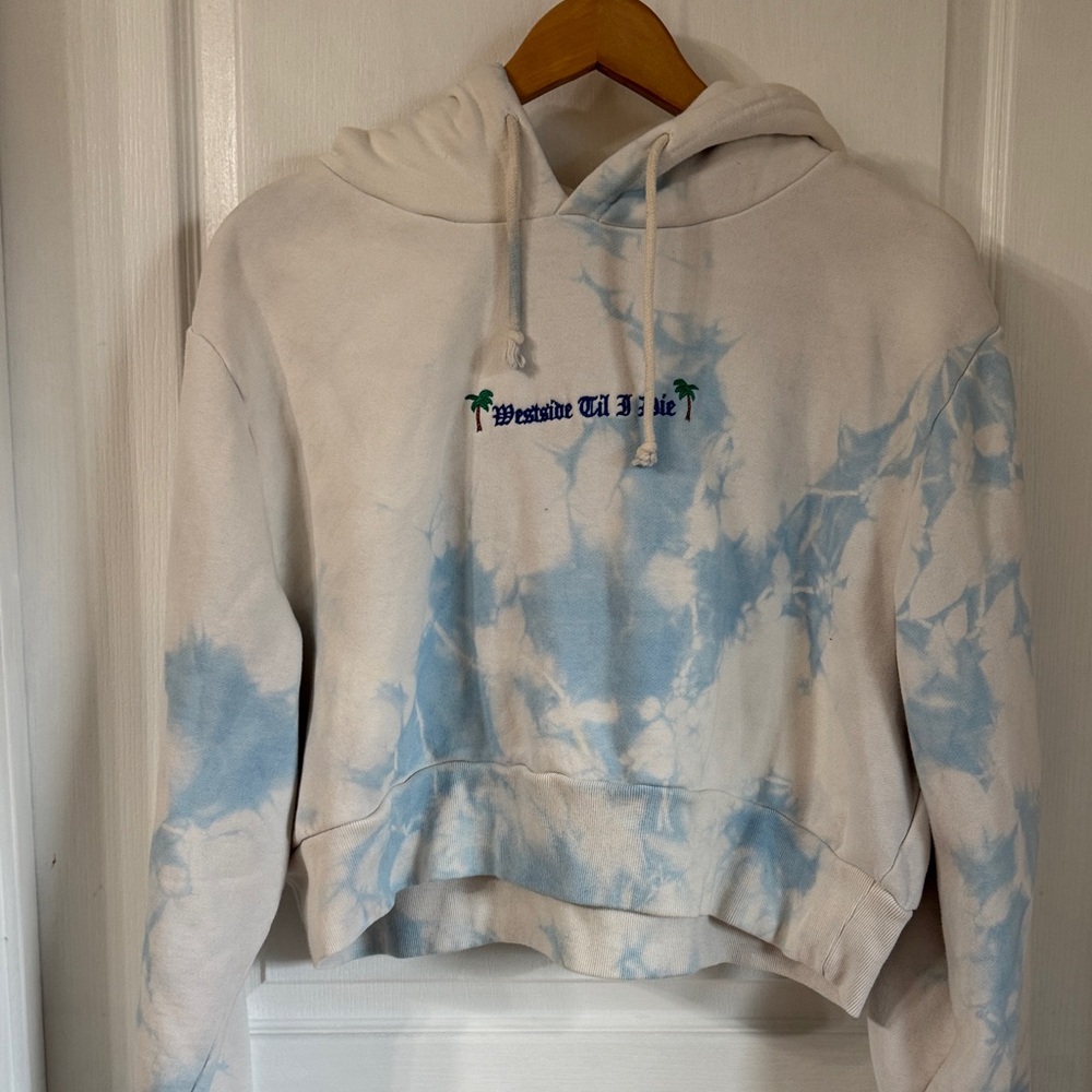 Dell Cloudy Blue and Cream Women's Hoodie